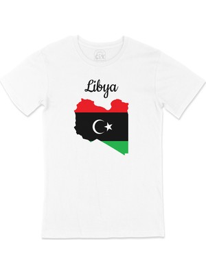 Cix Libya Haritalı ve Bayraklı Tişört