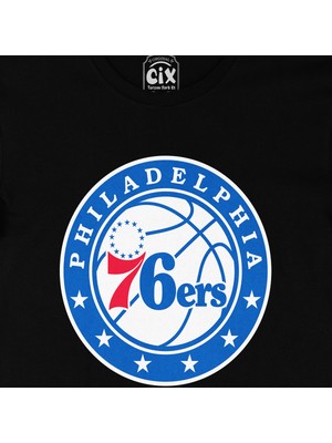 Cix Philidephia 76ERS Siyah Tişört