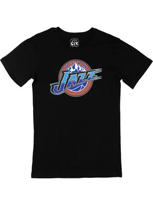 Cix Utah Jazz Logolu Siyah Tişört