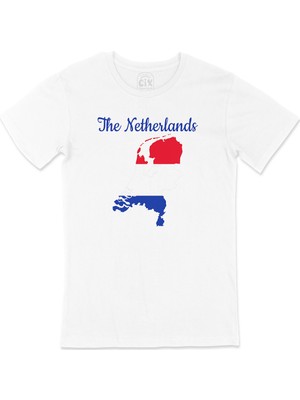 Cix Hollanda Haritalı ve Bayraklı Tişört