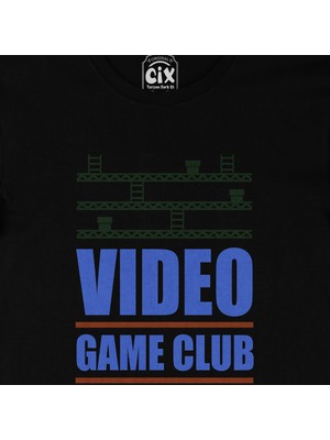 Cix Mavi Video Game Club Siyah Tişört