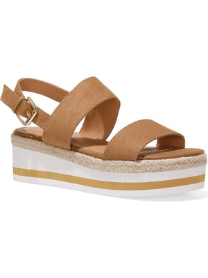 Nine West Izzına 1fx Camel Kadın Kalın Tabanlı Sandalet