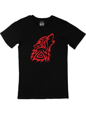 Cix Kırmızı Kurt Siyah Tişört