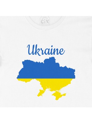 Cix Ukrayna Haritalı ve Bayraklı Tişört
