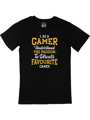 Cix As A Gamer Siyah Tişört