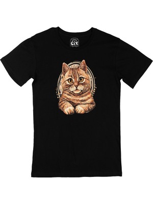 Cix Masum Kedi Siyah Tişört