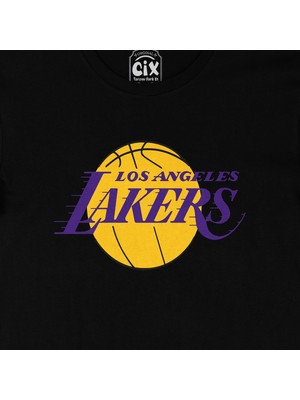 Cix Los Angeles Lakers Siyah Tişört