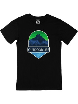 Cix Outdoor Life Siyah Tişört