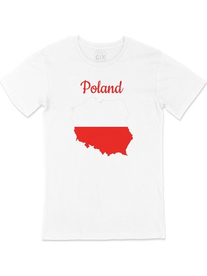 Cix Polonya Haritalı ve Bayraklı Tişört