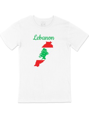 Cix Lübnan Haritalı ve Bayraklı Tişört