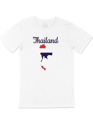 Cix Tayland Haritalı ve Bayraklı Tişört