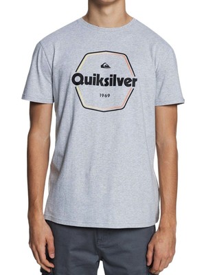 Quiksilver Hard Wıred Ss Gri Erkek T-Shirt