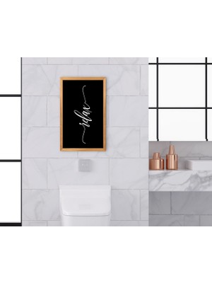 Bk Gift Banyo Tuvalet Dekoratif Retro Ahşap Tablo-10