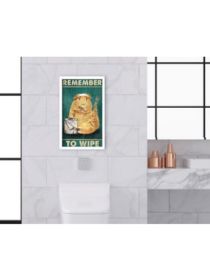 Bk Gift Banyo Tuvalet Dekoratif Ahşap Beyaz Çerçeveli Tablo-13