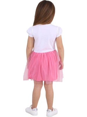 Silversun Silversunkids | Kız Çocuk Pembe Renkli Payet Işlemeli Etekleri Tüllü Elbise | Ek 218366