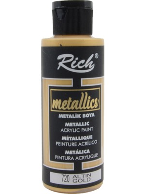 Rich Metalik Akrilik Boya 120 ml Altın