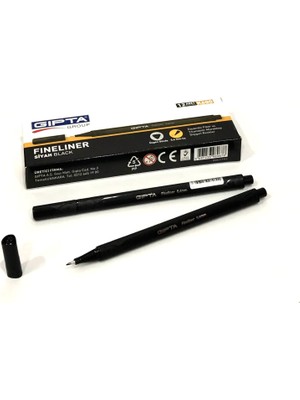 Gıpta Fineliner Üçgen Gövde 0.4 mm Siyah 12'li