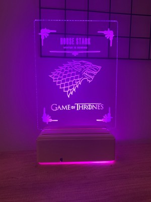 Modiwa Design Game Of Thrones House Stark 16 Renk Gece Lambası