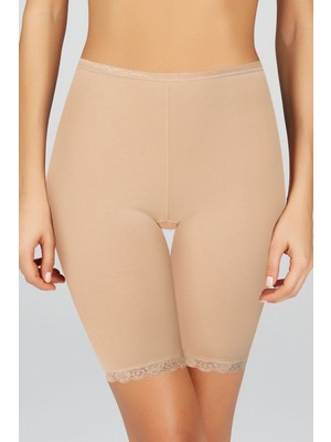 Kom Kadın Beyaz Basic Long Paçali Külot