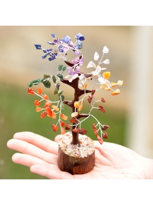 Taş Sandığı Doğal Taş Çakra Ağaç  20 cm