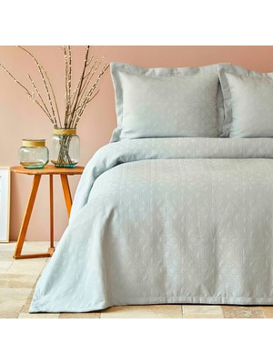 Karaca Home Back To Basic Mavi Çift Kişilik Yatak Örtüsü