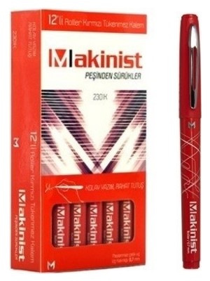 Mopak Masaüstü Makinist Kırmızı 12 Adet Tükenmez Kalem