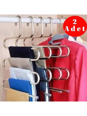 Trendy Shop 5 Katlı Metal Pantolon Ve Eşarp Askısı 2 Adet