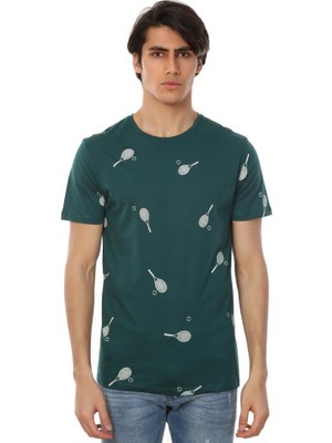 Jack & Jones John Frank Erkek Dijital Baskılı T Shirt JFTEF23-TENNIS