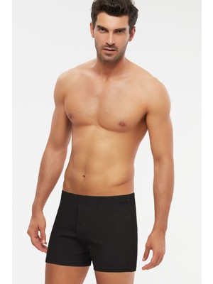 Kom Erkek Penye Adrian Boxer Tek Düğmeli 4 Lü Siyah S-3xl