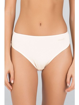 Kom Kadın Penye Likra Basic Slip Külot 2 Li Beyaz 36-44