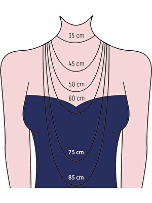 Akyüz Gümüş 60 cm Forse Beyaz Gümüş Zincir