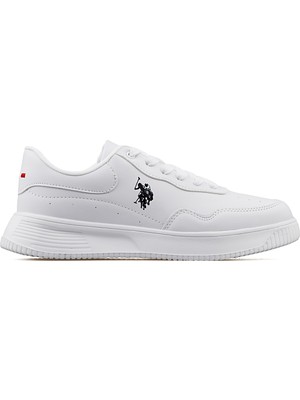 U.S. Polo Assn. Beyaz Kadın Ayakkabı Abe 1fx Düz Taban 100909442 Günlük Kullanım İçin