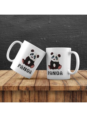 Hediyekanalı  Panda Masa Lambası Işıklı Biblo Panda Puf Yastık Panda Kupa