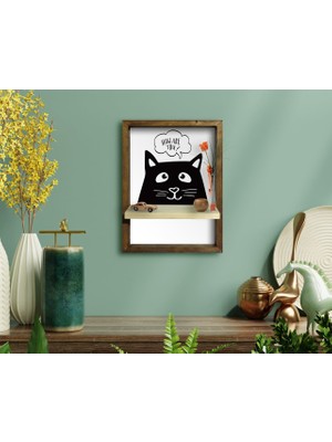 BK Doğal Masif Ahşap Çerçeveli Tablo Duvar Rafı-11