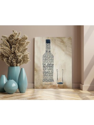 BK Rakı Tasarımlı Kanvas Tablo 70X100CM-8
