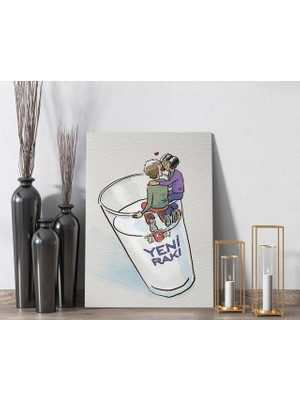 BK Rakı Tasarımlı Kanvas Tablo 50X70CM-3