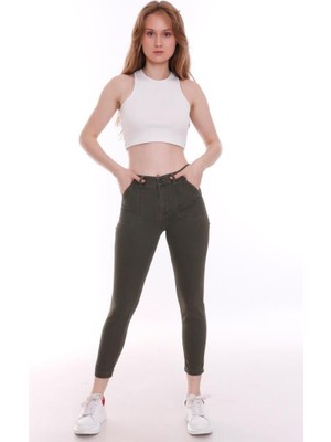 Bafer Moda Kadın Yüksek Bel Skinny Jean