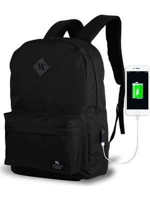 My Valice Smart Bag Specta USB Şarj Girişli Akıllı Sırt Çantası Siyah