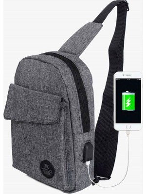 My Valice Smart Bag Usb'li Çapraz Göğüs Çantası 1505 Gri