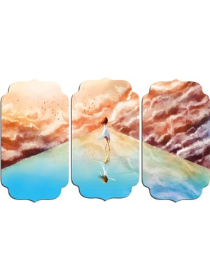 Renkselart Kız Digital Art Mdf Tablo 3468