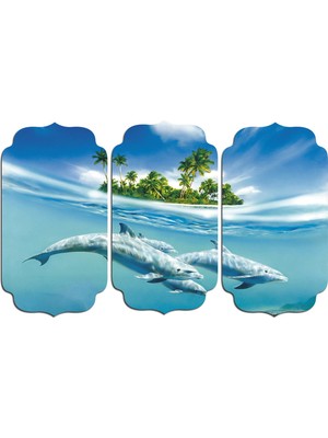 Renkselart Yunus Balığı Mdf Tablo 1838 (Model D)