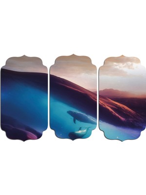 Renkselart Yunus Balığı Mdf Tablo 1834 (Model D)