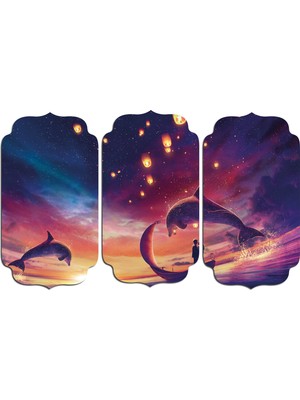 Renkselart Yunus Balığı Mdf Tablo 1850 (Model D)