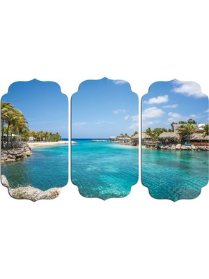 Renkselart Sahil Kıyı Deniz Mdf Tablo 2046 (Model D)