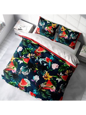 Monohome Watermelon 3D Pamuk Saten Çift Kişilik Nevresim Takımı