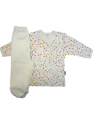 Sema Bebe Bebek Pijama Takımı 0-3 Ay - Krem