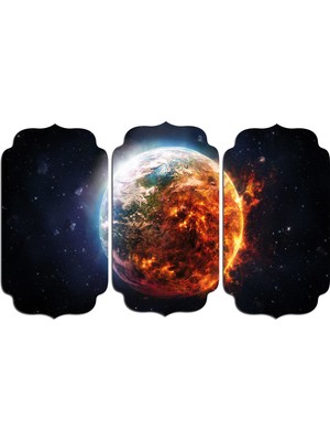 Renkselart Gök Taşı Uzay Mdf Tablo 0979 (Model D)