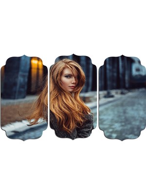 Renkselart Kadın Saç Modeli Kuaför Mdf Tablo 1016 (Model D)