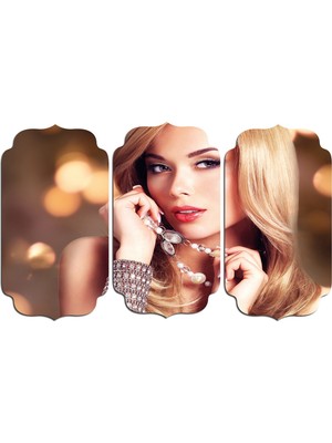 Renkselart Kadın Saç Modeli Kuaför Mdf Tablo 1024 (Model D)