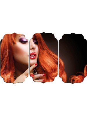 Renkselart Kadın Saç Modeli Kuaför Mdf Tablo 1041 (Model D)